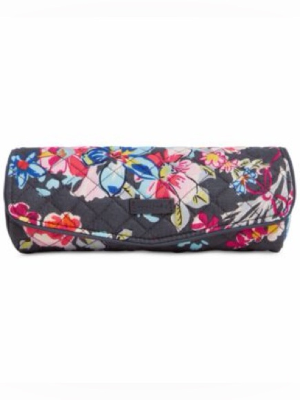 Vera Bradley On a Roll Pretty Posies Makeup Case Soft Travel Quilted Zip